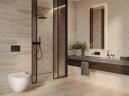 Купить Плитка 010100001561 Треви беж низ 02 25х40, Gracia Ceramica в Санкт-Петербурге | Плитбург