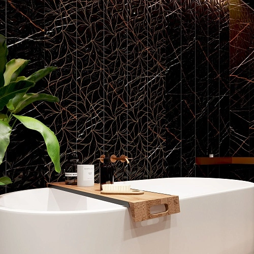 Купить Коллекция плитки Black &amp; Gold (Блэ́к Энд Го́лд) 24,2х70, Eletto Ceramica (Элетто Керамика) в Санкт-Петербурге | Плитбург