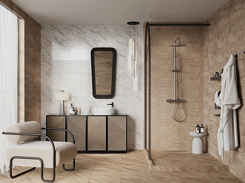 Купить Плитка 010100001533 Ideal white wall 01 25х60, Gracia Ceramica в Санкт-Петербурге | Плитбург