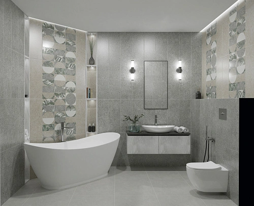 Плитка 00-00108499 Lunario (Лунарио) Silver 24,2х70, Eletto Ceramica (Элетто Керамика)
