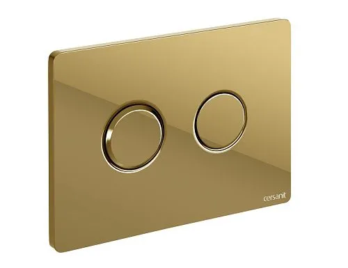 Кнопка ACCENTO CIRCLE для AQUA пневматическая пластик золотой глянцевый A69083, Cersanit