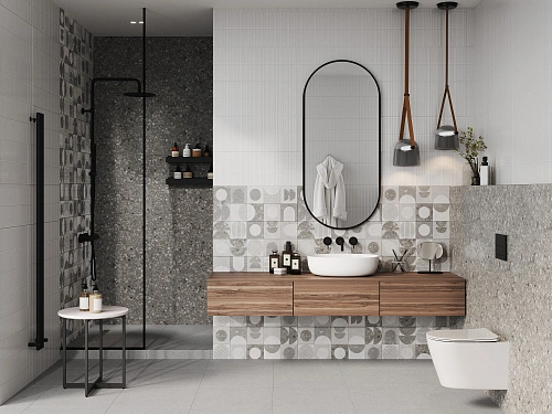 Купить Плитка 010100001541 Lane (Лейн) grey wall 03 25х60, Gracia Ceramica в Санкт-Петербурге | Плитбург