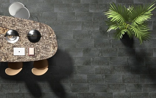 Купить Керамогранит SF4L402 Slate (Слэйт) темно-серый рельеф 29,7х59,8, Cersanit в Санкт-Петербурге | Плитбург