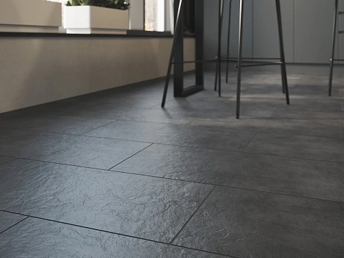 Купить Керамогранит SF4L402 Slate (Слэйт) темно-серый рельеф 29,7х59,8, Cersanit в Санкт-Петербурге | Плитбург