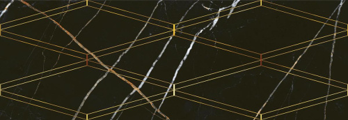 Декор 588112001 Black & Gold (Блэ́к Энд Го́лд) Rombi 24,2х70, Eletto Ceramica (Элетто Керамика)