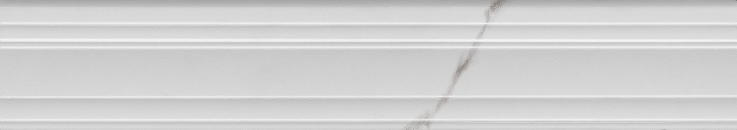 Бордюр BLF024R Багет Монте Тиберио белый глянцевый обрезной 40x7,3x2,7, Kerama Marazzi (Керама Марацци)