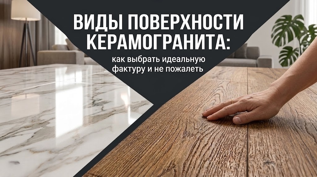 Виды поверхности керамогранита: как выбрать идеальную фактуру и не пожалеть