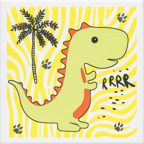 Декор OP\A226\5009 Динозаврики 1 матовый 20x20x0,69, Kerama Marazzi (Керама Марацци)