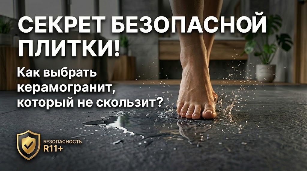 Какой керамогранит не скользит: полная шпаргалка по выбору безопасной плитки