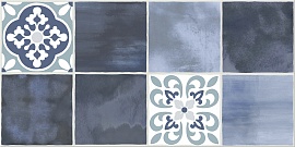 506751101 Glam (Глэм) Indigo Ornament 1 синий плитка для стен 31,5х63, Azori