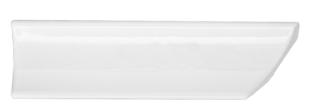 Уголок широкий 20см белый срез левый, Декор Керамика