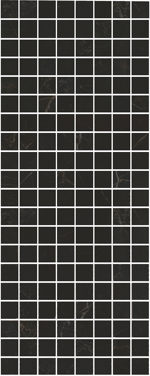 Декор MM7204 Алькала черный мозаичный глянцевый 20x50x0,8, Kerama Marazzi (Керама Марацци)