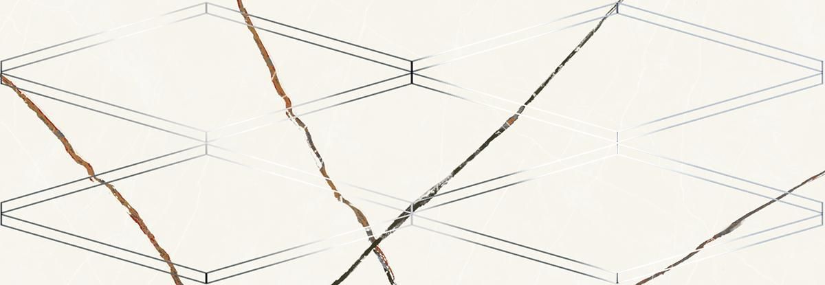 Декор 588122001 Bianco Covelano (Бья́нко Ковеллáно) Rombi 24,2х70, Eletto Ceramica (Элетто Керамика)