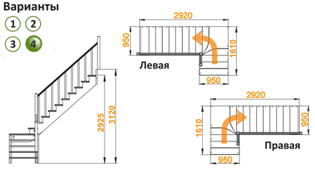 Лестница К-031м/4 Л сосна (5 уп.), Profi&amp;Hobby