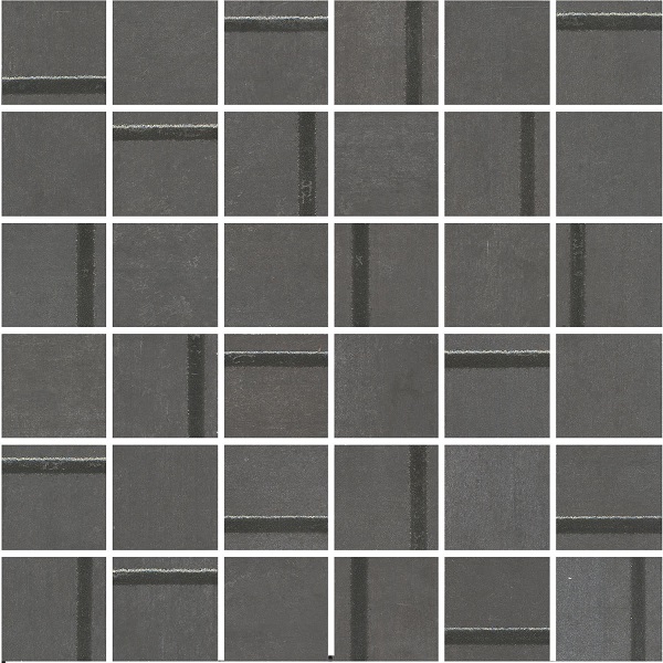 Декор MM13132 Гварди 1 мозаичный антрацит матовый обрезной 30x30x0,9, Kerama Marazzi (Керама Марацци)