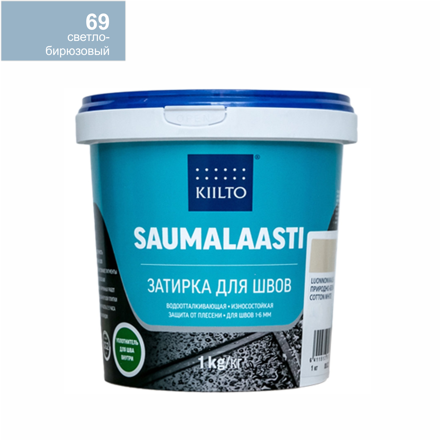 Затирка д/швов №69 светло-бирюзовый 1.0кг SAUMALAASTI KIILTO /8 купить ...