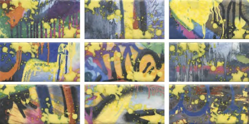 Панно OS\A58\9x\19060 Граффити матовый (из 9 ч. разм. 9,9x20) 89,1x20x0,8, Kerama Marazzi (Керама Марацци)