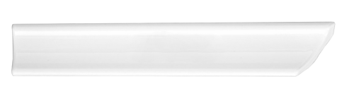 Уголок узкий 20см белый срез левый, Декор Керамика