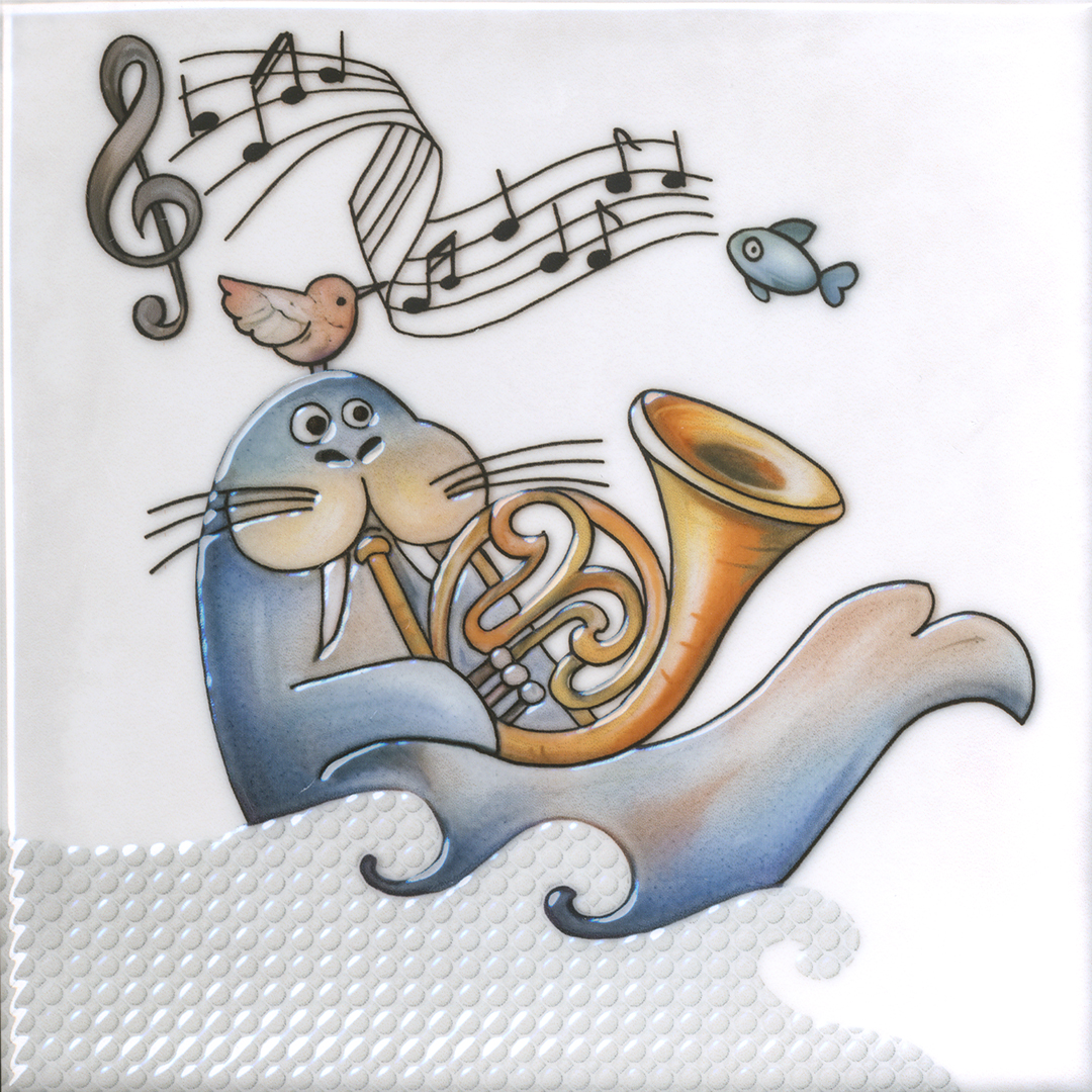 Декор VT\A483\5232 Симфония 4 глянцевый 20x20x0,69, Kerama Marazzi (Керама Марацци)