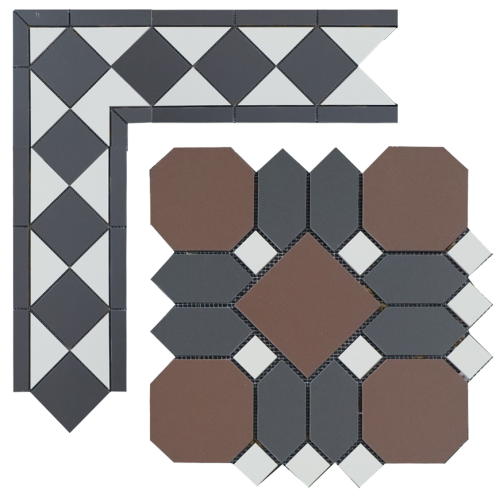 Метлахская плитка Павловск плитка-модуль шоколад (006/013/001) 29,9х29,9, Keramark (Керамарк)