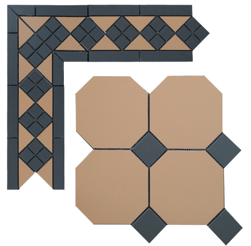 Метлахская плитка Петергоф светло-кирпичный (032/013) 29,4х29,4, Keramark (Керамарк)