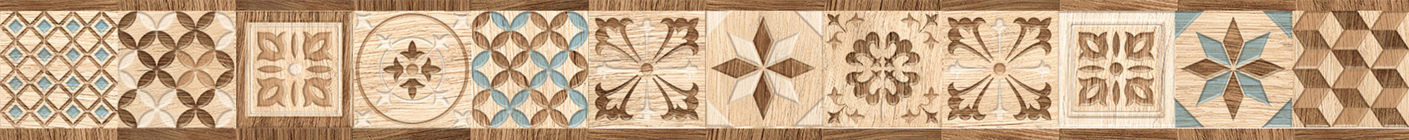 2ВБ30 Country Wood (Кантри вуд) MIX бордюр 60х6, Golden Tile