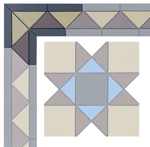 Угловой элемент метлахской плитки Кронштадт черный ( 006/015/013) 23,2х18,1х10,6, Keramark (Керамарк)