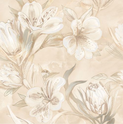 589032003 Opale (Опал) Beige Flower панно (2 шт) 63x63, Azori (Азори)