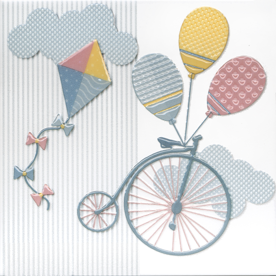 Декор VT\A372\5009 Бон Вояж "Велосипед" 20x20x0,69, Kerama Marazzi (Керама Марацци)