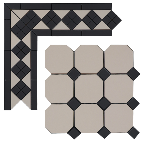 Метлахская плитка Петергоф кофе с молоком (005/013) 29,2х29,2, Keramark (Керамарк)