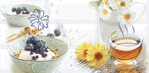 Декор 583012020 Vogue (Вог) Morning 2 белый 20,1х40,5, Azori (Азори)