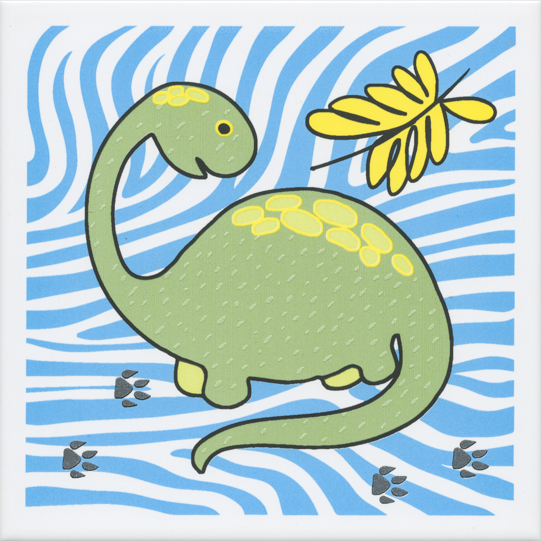 Декор OP\A227\5009 Динозаврики 2 матовый 20x20x0,69, Kerama Marazzi (Керама Марацци)