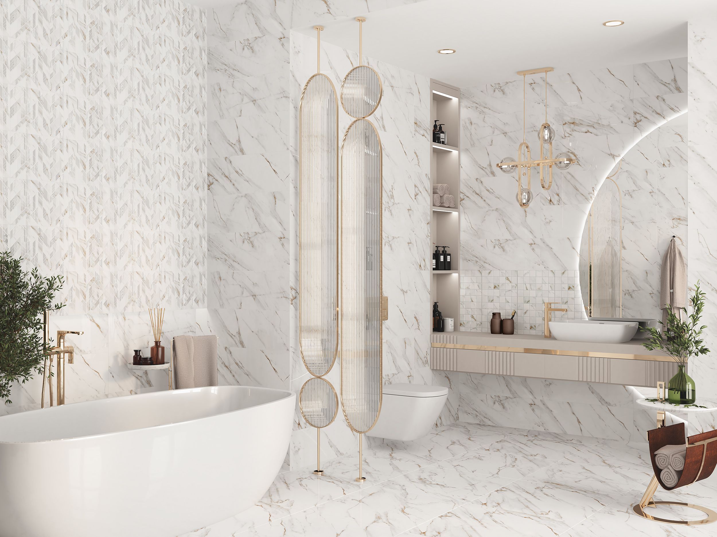 Коллекция плитки Calacatta Grey (Калакáтта Грэй) 24,2х70, Eletto Ceramica (Элетто Керамика)