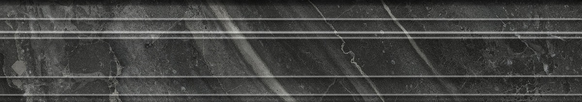 Бордюр BLF020R Багет Риальто чёрный глянцевый обрезной 40x7,3x2,7, Kerama Marazzi (Керама Марацци)