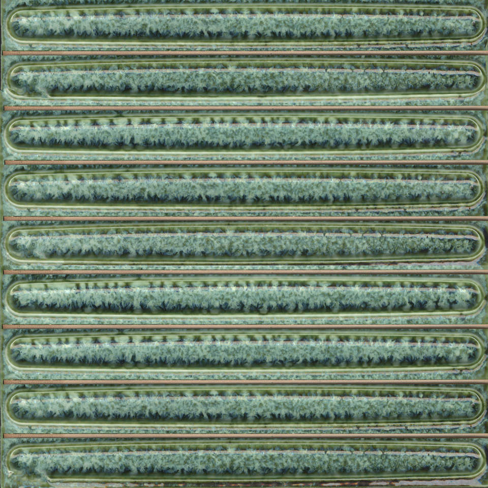 Декор KMD2SOB006BN чипсет Далия зелёный глянцевый 20x20x0,95, Kerama Marazzi (Керама Марацци)