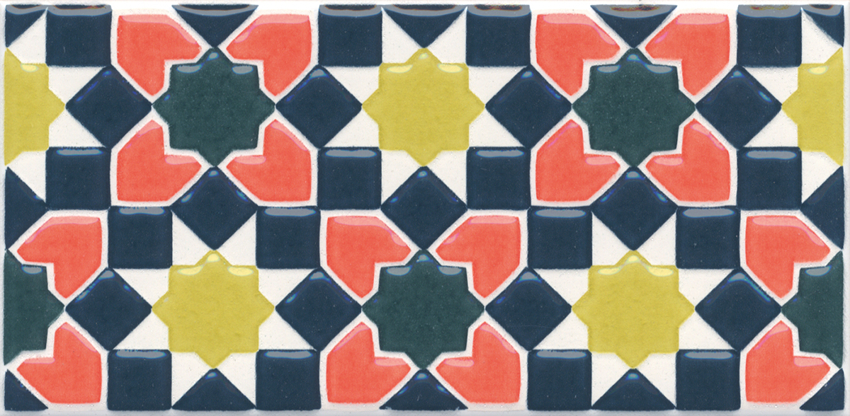 Декор HGD\A326\16000 Алькасар глянцевый 7,4x15x0,69, Kerama Marazzi (Керама Марацци)