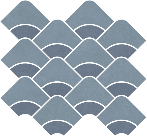 Декор KMD2HID011BR Таделакт наборный синий светлый, синий матовый обрезной 30x28x0,9, Kerama Marazzi (Керама Марацци)