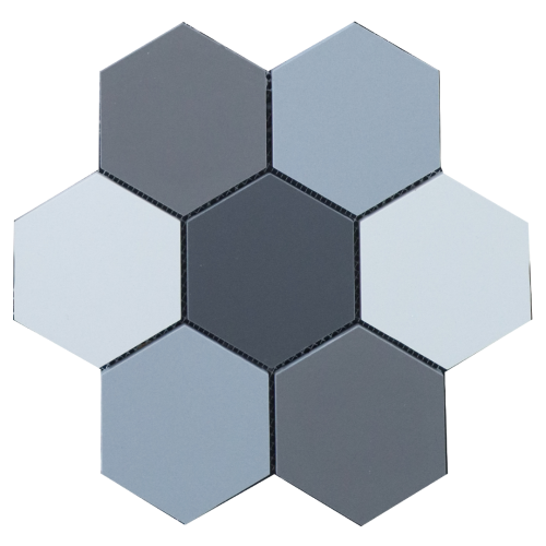 Плитка-гексагон Выборг серый микс (001/003/004/013) 29,2х28,1, Keramark (Керамарк)