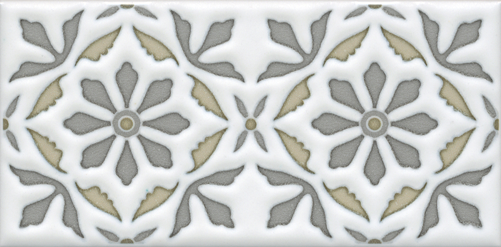 Декор STG\A618\16000 Клемансо орнамент матовый 7,4x15x0,69, Kerama Marazzi (Керама Марацци)