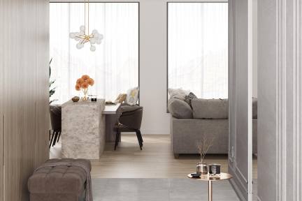 Tuscandy light grey керамогранит лаппатированный 80x80 керамогранит, Laparet