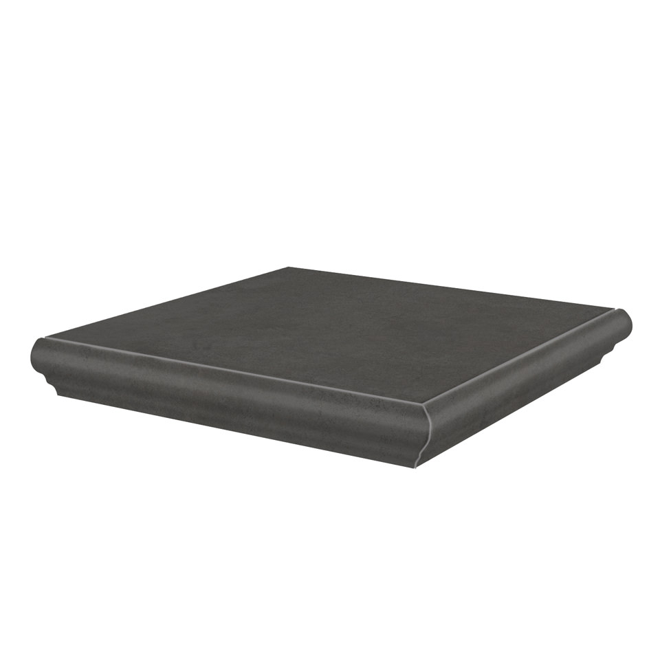 Ступень KM4040G0041NGTA угловая Хадду серый тёмный матовый 34x34x0,8, Kerama Marazzi (Керама Марацци)