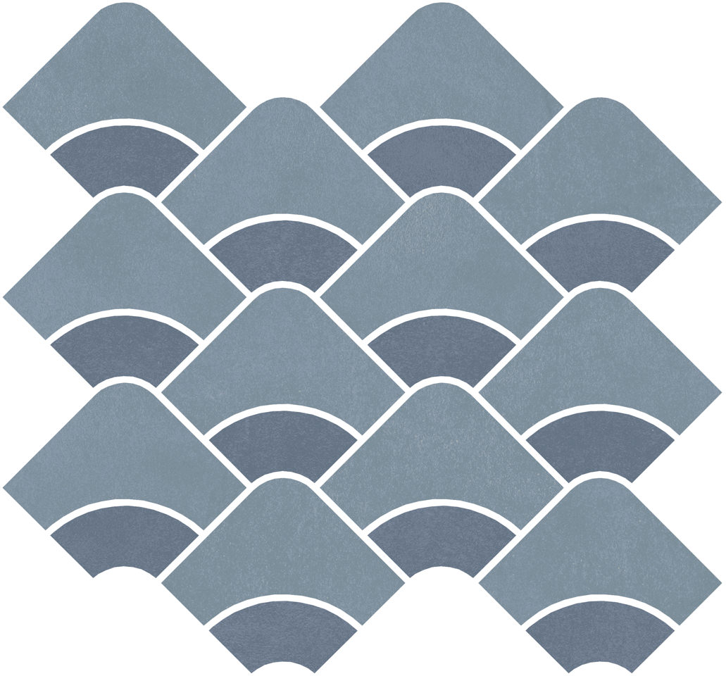 Декор KMD2HID011BR Таделакт наборный синий светлый, синий матовый обрезной 30x28x0,9, Kerama Marazzi (Керама Марацци)