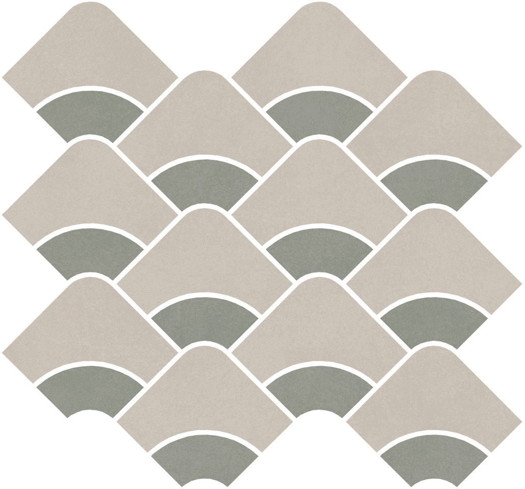 Декор KMD2HID006BR Таделакт наборный серый светлый, зелёный светлый матовый обрезной 30x28x0,9, Kerama Marazzi (Керама Марацци)