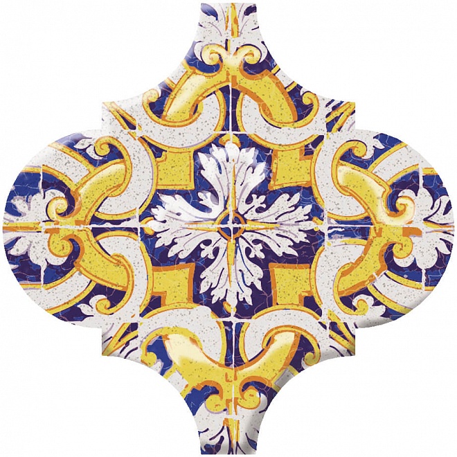 OP\A159\65000 Арабески майолика орнамент 6,5х6,5 декор, Керама Марацци