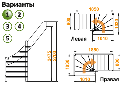 Лестница ЛС-92м П, сосна (2 уп), Profi&amp;Hobby