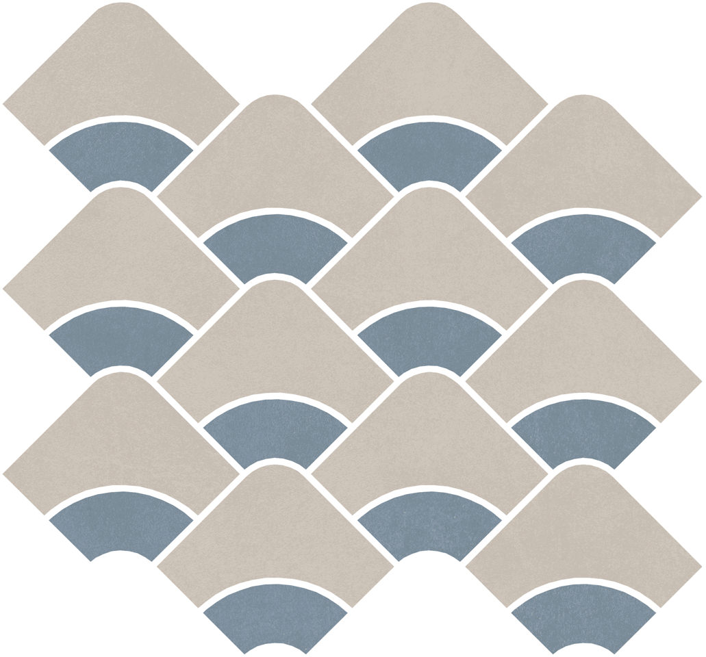 Декор KMD2HID005BR Таделакт наборный серый светлый, синий светлый матовый обрезной 30x28x0,9, Kerama Marazzi (Керама Марацци)