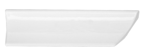 Уголок широкий 20см белый срез левый, Декор Керамика