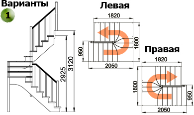 Лестница К-033м Л сосна (6 уп), Profi&Hobby