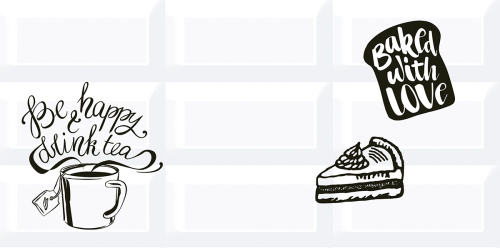 Декор 583012012 Vogue (Вог) Breakfast 2 белый 20,1х40,5, Azori (Азори)