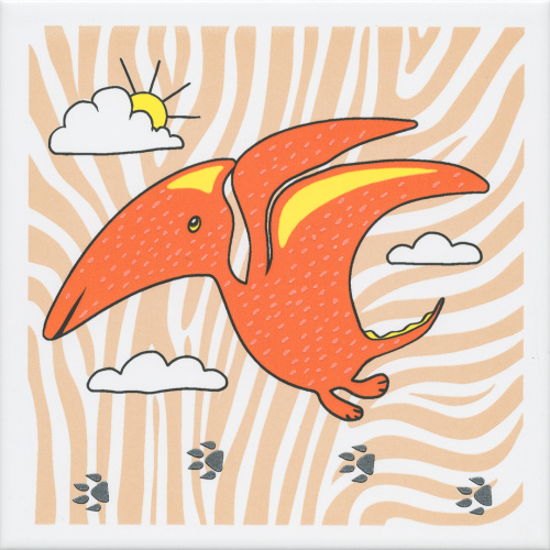 Декор OP\A229\5009 Динозаврики 4 матовый 20x20x0,69, Kerama Marazzi (Керама Марацци)